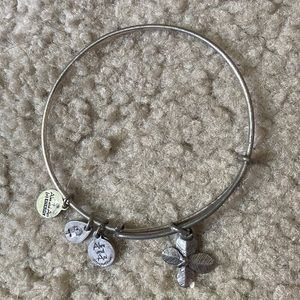 Alex and Ani Worn Silver (+) Energy Bracelet